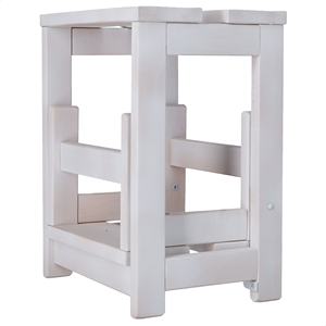 Sgabello a 2 Gradini in Legno WELL HOME, Finitura Bianca 32x23x40 cm, Categoria Prodotti Pouf e Sgabelli - Product Image 5