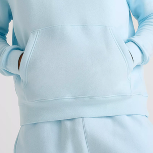 Sudadera con capucha y logotipo frontal bordado Sudadera con capucha con corte recortado Streetwear Sudadera con forro polar suave Premium - Product Image 6