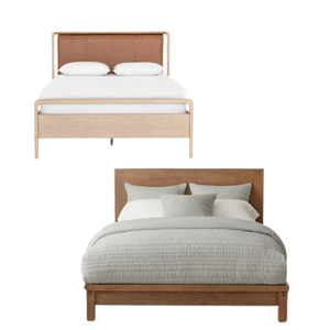 Lit en teck massif à prix de gros avec tête de lit capitonnée, design moderne, écologique, ensemble de lit de haute qualité pour chambre d'hôtel - Product Image 5