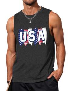 100% poliéster personalizado liso peso pesado transpirable camiseta sin mangas de lujo personalizado estampado antiarrugas logo cuello redondo en blanco Top Oversize hombres - Product Image 6