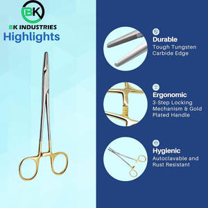 Portaagujas Quirúrgico de Acero Inoxidable, Pinza Hemostática para Uso Médico, Portaagujas de Alta Calidad - Product Image 4