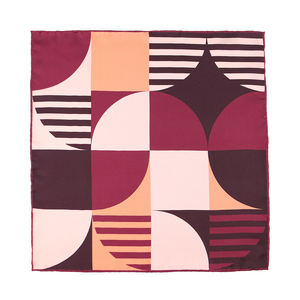 ผ้าพันคอไหมพิมพ์ลายตามสั่ง ผ้าเช็ดหน้าหรูหรา ขายส่ง ผ้าพันคอสี่เหลี่ยมขนาดใหญ่สำหรับผู้หญิง ทันสมัย - Product Image 2