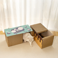 Grande maison pour chat d'intérieur avec feutre Nouveau design Lits de grotte mignons Type Arbres à chat et grattoir