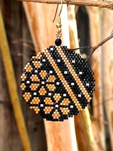 ต่างหูลูกปัดแก้วดีไซน์ทันสมัยประดับด้วยเทอร์ควอยซ์และพู่ห้อยระย้า ของขวัญเครื่องประดับสุดพิเศษจาก MS Handicraft - Product Image 5