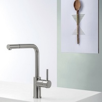 Robinet de lavabo mural AGILO de luxe moderne en acier inoxydable, finition chromée, double poignée, eau chaude/froide, fabrication italienne