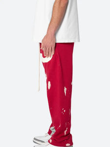 Pantalon de survêtement évasé Hip Hop Streetwear pour hommes | Joggers empilés sérigraphiés | Pantalon en éponge française 100% coton - Product Image 5