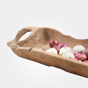 Bandeja de teca Barcelona de alta calidad, accesorios de cocina naturales, bandeja multiusos para frutas y verduras - Product Image 2