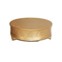 Fournitures de fête et de mariage, supports à gâteaux avec cristal, diamant, or, finition ronde, décoration de fête, ensemble de 3