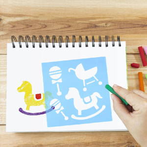 Plantillas para bebés, plantilla temática de juego creativo para pintar, manualidades escolares, suministros de dibujo, patrón de plástico lavable, arte para jardín de infantes - Product Image 2