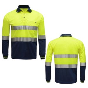 Camiseta Polo de trabajo de seguridad de alta visibilidad Tela que absorbe la humedad Ropa DE SEGURIDAD reflectante brillante calentada - Product Image 1