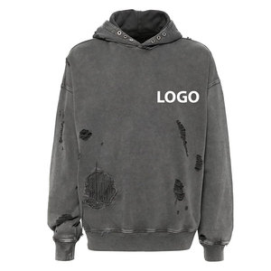 Séchage rapide surdimensionné 2025 coton lourd avec poches Vintage Acid Wash Hoodies OEM personnalisable pour une utilisation hivernale - Product Image 1