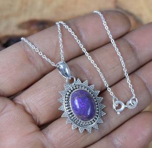 925 Sterling Silver Turquoise Gemstone Wholesale Pendentif Fine Jewelry Pendentif Avec 925 Timbre Argent Femmes Pendentif Bijoux - Product Image 5