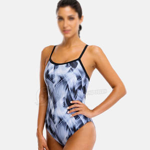Tenue de bain de sport pour femmes en élasthanne/nylon pour dames vente en gros de vêtements maillots de bain unis pour femmes - Product Image 3