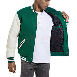 Veste universitaire en laine d'hiver avec logo personnalisé pour hommes, décontracté, style baseball Letterman, nouvelle collection d'automne, grande taille, imperméable à l'eau - Product Image 6