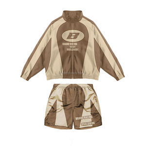 Conjunto de Sudadera para Hombre, Chaqueta con Capucha para Fútbol, Otoño, Ropa Deportiva Holgada para Correr, Conjunto de Dos Piezas, Chaqueta Cortavientos Ligera - Product Image 4