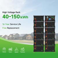 Batterie solaire LiFePO4 haute tension 40kWh 50kWh 60kWh 48V 200Ah Batterie au lithium pour système de stockage d'énergie par batterie