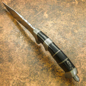 LAME EN ACIER INOXYDABLE DE BRICOLAGE À LA MAGNIFIQUE COUTEAU DE CHASSE DE LUXE AVEC GAINE EN CUIR par Knives Maker - Product Image 2