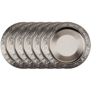Assiettes de chargeur d'événement en argent de meilleure qualité Décoration de table en cristal brillant et plaque de chargeur en métal pour cadeau de fête de mariage - Product Image 3