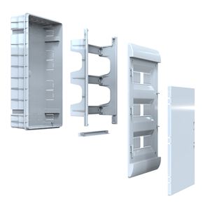 Boîtier de distribution en plastique ABS/PC blanc IP40 330x495x107 mm Capacité 36 MCB Montage encastré 2,09 kg Moulé par injection - Product Image 5