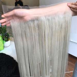 Las pelucas frontales de encaje Hd de pelo precioso recto de hueso de Color gris sedoso más calientes, pelucas de cabello humano Xbl, vendedor de paquetes de cabello - Product Image 2