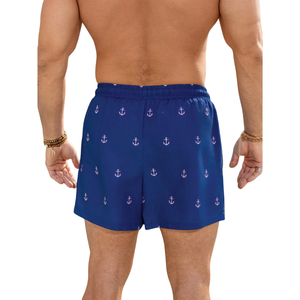 Short de bain respirant pour homme, imprimé ancre marine, avec cordon de serrage, taille mi-haute, séchage rapide, avec poches, taille XL - Product Image 2