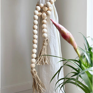 Elegant Bead Wood Hanging <b>Curtain</b> Tieback Wedding Accessories Perfect for <b>Curtains</b> <b>Curtain</b> <b>Rod</b> and Pole at Wholesale Price - Product Image 5