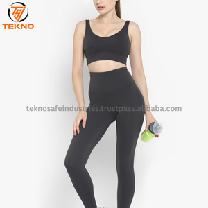 Leggings de gimnasio personalizados con sujetador, conjunto de Yoga, ropa deportiva para mujer, ropa de entrenamiento físico, conjuntos de 2 piezas de Tops y mallas de Yoga de alta calidad - Product Image 1