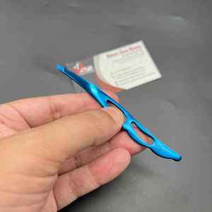 แหนบถอนขนแหนบคิ้วพลาสม่าสีฟ้าทำจากสเตนเลสสตีลปลายเรียวแหนบถอนขนคิ้วแบบปรับแต่งโลโก้ได้ตามต้องการ - Product Image 4