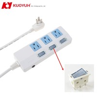Interruptores Basculantes Unipolares de un Solo Contacto Serie KY8 de KUOYUH, 20A 125/250VAC T55, Terminal de 5.0mm, Color, Encaje a Presión, Certificación UL61058-1