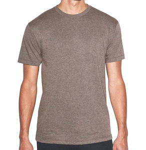 Vêtements de mode personnalisés T-shirts à manches courtes à col rond en trois tissus pour hommes Super T-shirt coupe ajustée pour hommes - Product Image 4