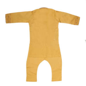 Traje Shalwar Bordado para Niños - Color Mostaza - Product Image 5
