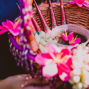 Cesta Mehndi de decoración de flores rosas con asa, lo mejor para Bodas/Mehndi/regalos, picoteo personalizado con servicio OEM - Product Image 3
