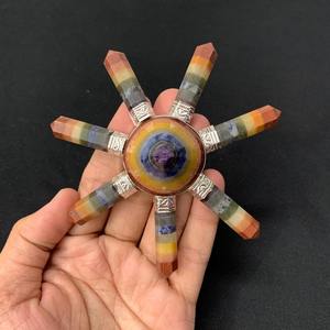 Venta al por Mayor de Ágata MUNTAHA, Cristal Curativo Natural Premium, 7 Chakras, Punta de Lápiz con Bandas, Generador, Gema Pulida con Tacto Real, Amor - Product Image 2