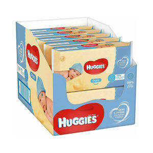 Limpie los líos con cuidado usando Huggies Baby Wipes 56s Toallitas puras gruesas suaves y amantes de la piel - Product Image 3