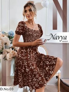 Vêtement occidental court Kurti longueur genou décontracté quotidien robe régulière vêtements fantaisie bon tissu soyeux - Product Image 5