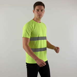 Chemises polo de sécurité à manches courtes personnalisées de haute qualité, respirantes, 100% polyester, vêtements de travail haute visibilité, bande réfléchissante, classe 2 ANSI, LED - Product Image 5