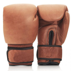 Gants de boxe marron sur mesure de haute qualité avec logo personnalisé en cuir véritable Style Sanda extensible pour la compétition - Product Image 1