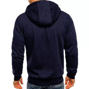 Sudadera con capucha y cremallera de algodón 100% para hombre Sudadera de invierno Fleece Warm Heavyweight Zipper Hoodie - Product Image 5