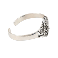 Bracelet manchette en argent sterling 925 avec motif Ganesha, fait à la main, bijoux bohèmes, article cadeau, bracelet de mode unique à prix de gros