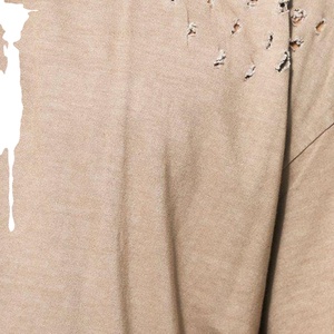 เสื้อยืดคอกลมทรงหลวมแบบดรอปโชว์เดอร์สำหรับผู้ชาย ผลิตตามสั่งขายส่ง ผ้าฝ้าย 100% เนื้อหนา ดีไซน์แบบดิสเทรส - Product Image 6