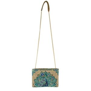 Bolso bandolera móvil con cuentas de semillas de estilo étnico para festivales, monedero de teléfono con cuentas al por mayor con patrón geométrico - Product Image 3