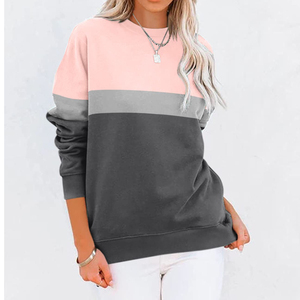Sudadera multicolor para mujer, jersey de secado rápido, cuello redondo, sudadera con estampado de logotipo personalizado para mujer, venta al por mayor, OEM personalizado - Product Image 3