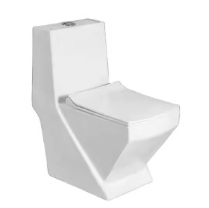 Ensemble d'appareils sanitaires modernes de luxe pour hôtels Cuvette de toilette et lavabo en céramique monobloc du fabricant - Product Image 6