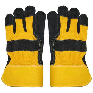 Gants de travail industriel Gants de gréement en cuir à paume unique Gants de gréement en cuir de sécurité avec coutures solides Gants de gréement durables - Product Image 5