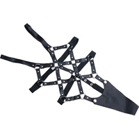 HMB-429D HARNAIS EN CUIR VÉRITABLE POUR FEMMES NOIR CLUB LADY MISTRESS HARNAIS BDSM FASHION WEAR