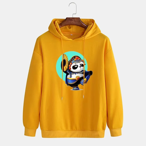 เสื้อกันหนาวมีฮู้ดผ้าฟลีซกันหนาวแบบสวมหัวของผู้ชายเสื้อผ้าแนวสตรีท100% สีพิเศษ - Product Image 1