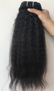 Proveedor mayorista de grado Temple, paquetes de cabello crudo con cutícula alineada, paquetes de cabello humano Yaki virgen de trama doble mongol a granel, proveedores - Product Image 6