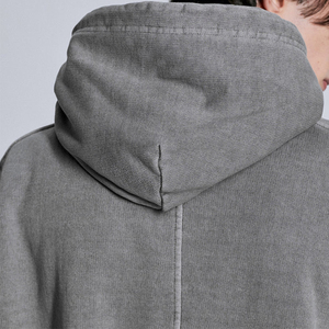 Sudadera con capucha informal personalizada con estilo para hombre, de algodón 100% jersey con hombros caídos, sudaderas con capucha de gran tamaño, sudaderas con capucha lavadas para hombre de peso pesado - Product Image 4