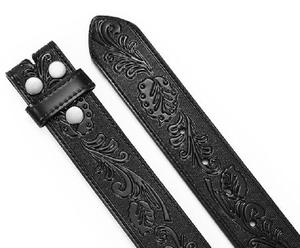 Cinturones de cuero genuino personalizables de Venta caliente Estilo occidental con hebilla de acero Tamaños disponibles-Venta al por mayor Cuero formal de vaquero - Product Image 2