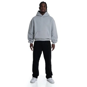 Sudadera con Capucha para Hombre, Corte Regular, Color Sólido, Poliéster/Algodón, Forro Polar, Transpirable, Ecológica, Ropa Casual de Invierno - Product Image 3